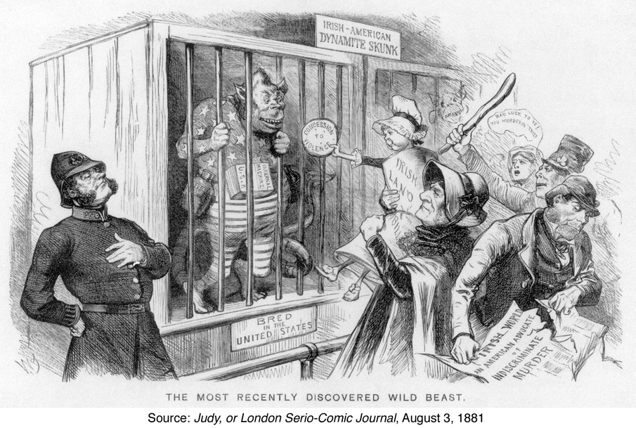 Image result for irish immigration political cartoon